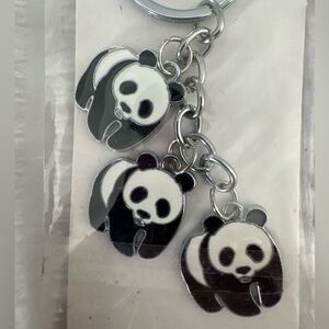 Panda Keychain with Charms